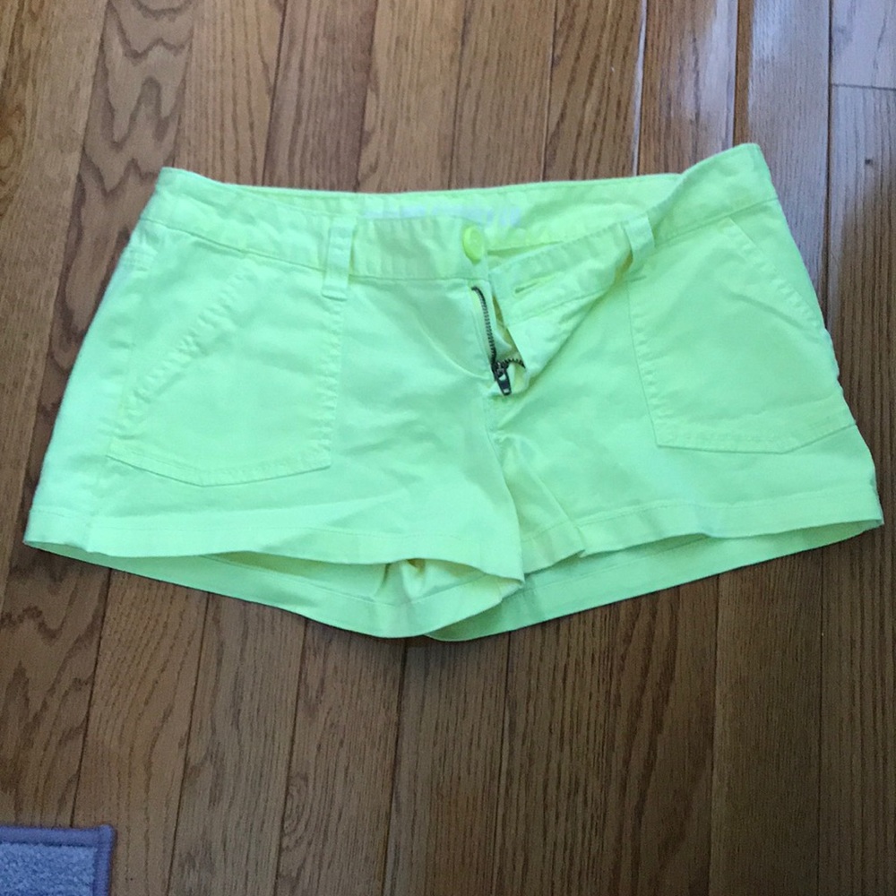Bright yellow shorts! Super cute!